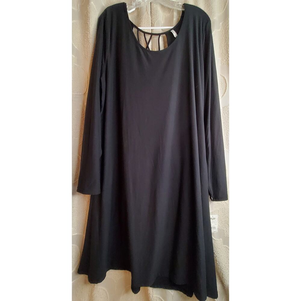 #551 Brand New With Tags Mudd Black Cut Out Back Black Dress Size 3X